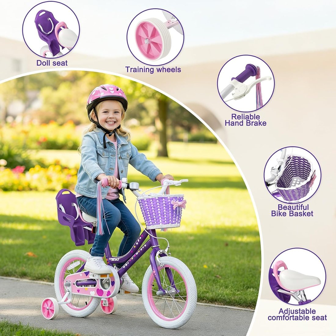 12/14/16/20 Inch Girls Bike for Ages 2-12 Toddler Bike, view 2