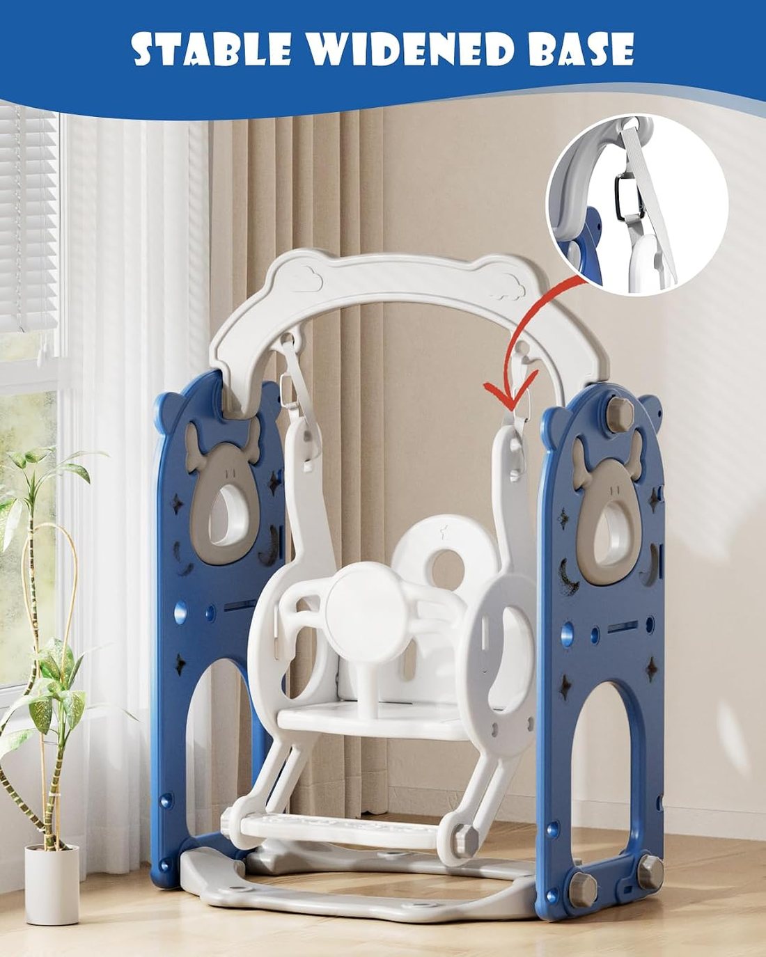 12-in-1 Toddler Slide and Swing Set, view 3