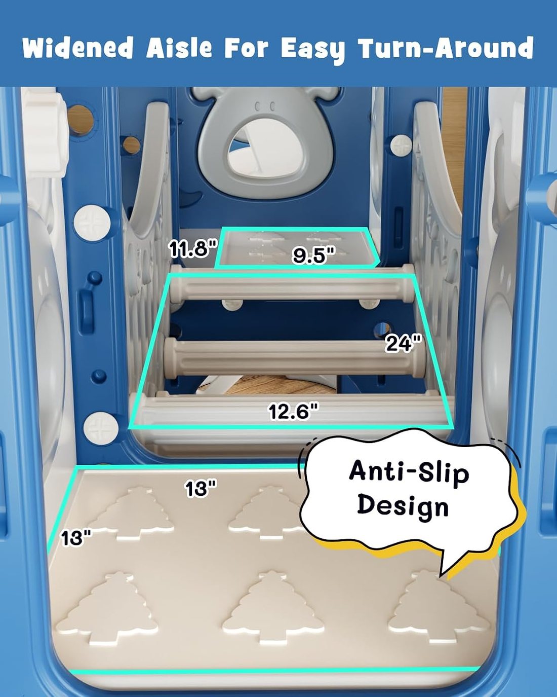 12-in-1 Toddler Slide and Swing Set, view 4