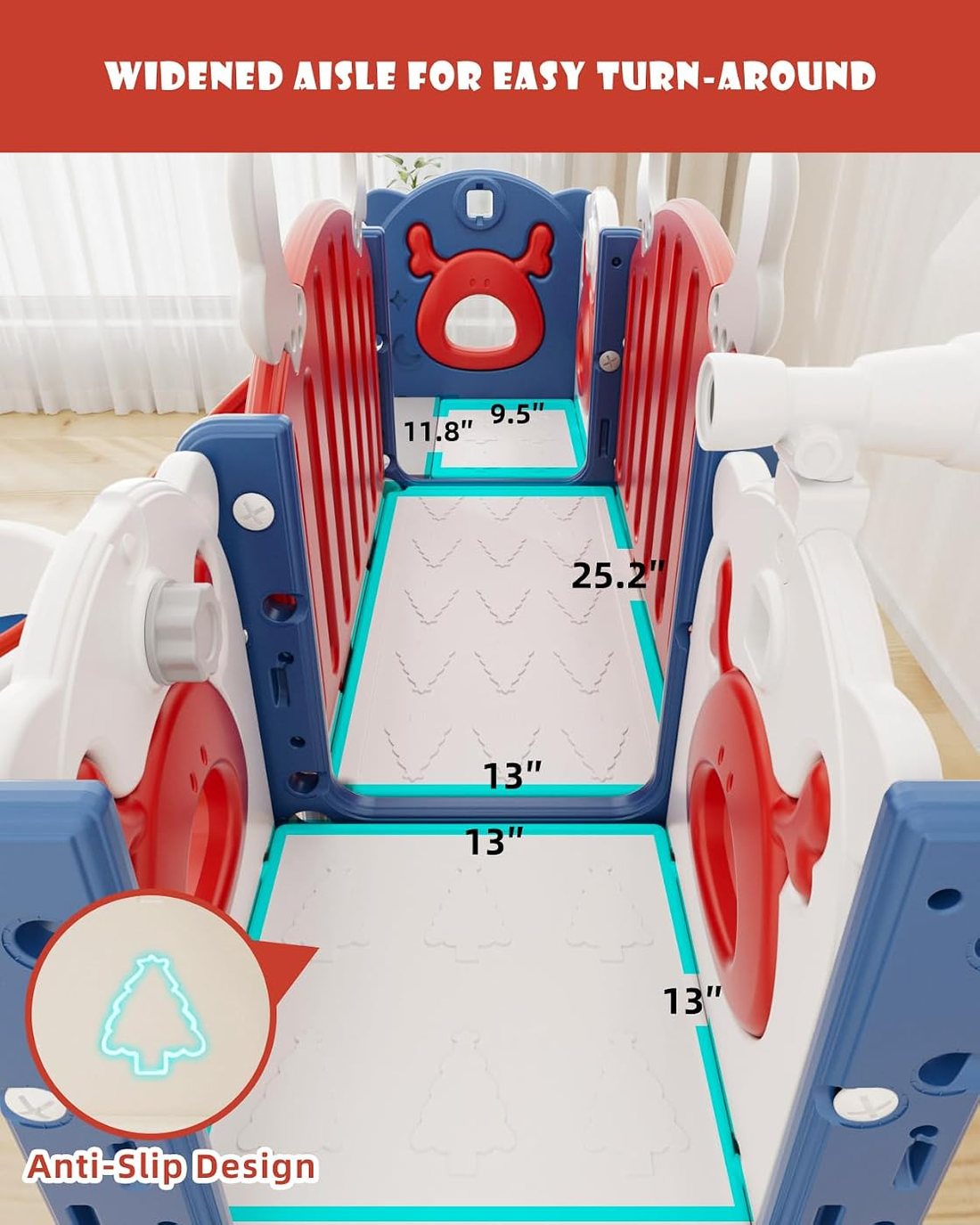 13 in 1 Toddler Slide Set — Blue Red, view 4