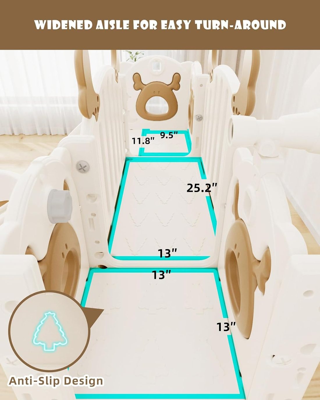 13 in 1 Toddler Slide Set — Brown, view 3