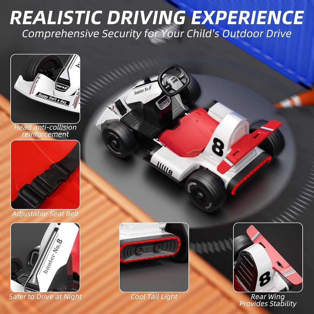 24V 7Ah Battery Electric Go Kart with Adjustable Seat, view 3