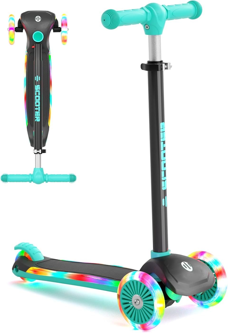 3-Wheel Scooter for Kids 2-8 — Black