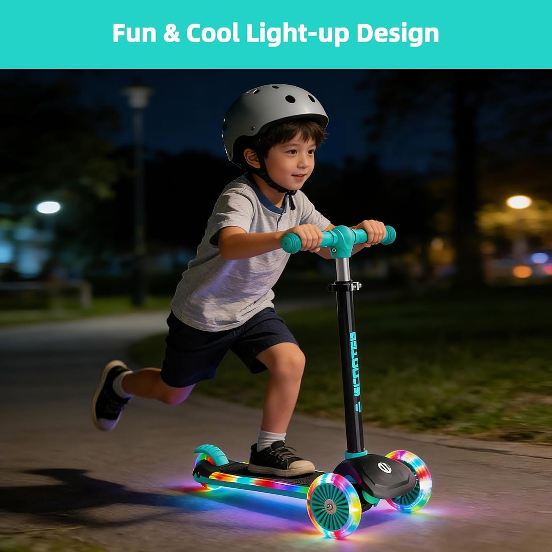 3-Wheel Scooter for Kids 2-8 — Black, view 2