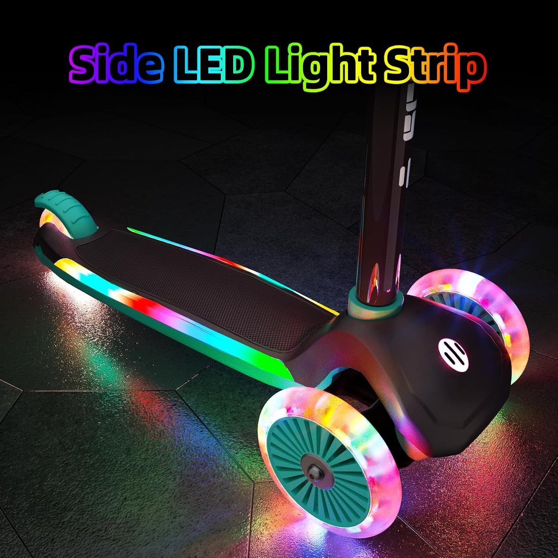 3-Wheel Scooter for Kids 2-8 — Black, view 3