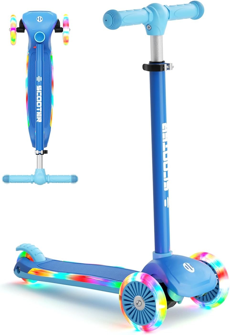 3-Wheel Scooter for Kids 2-8 — Blue