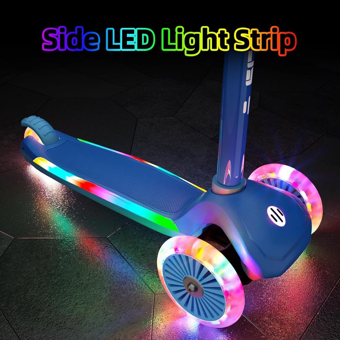 3-Wheel Scooter for Kids 2-8 — Blue, view 2