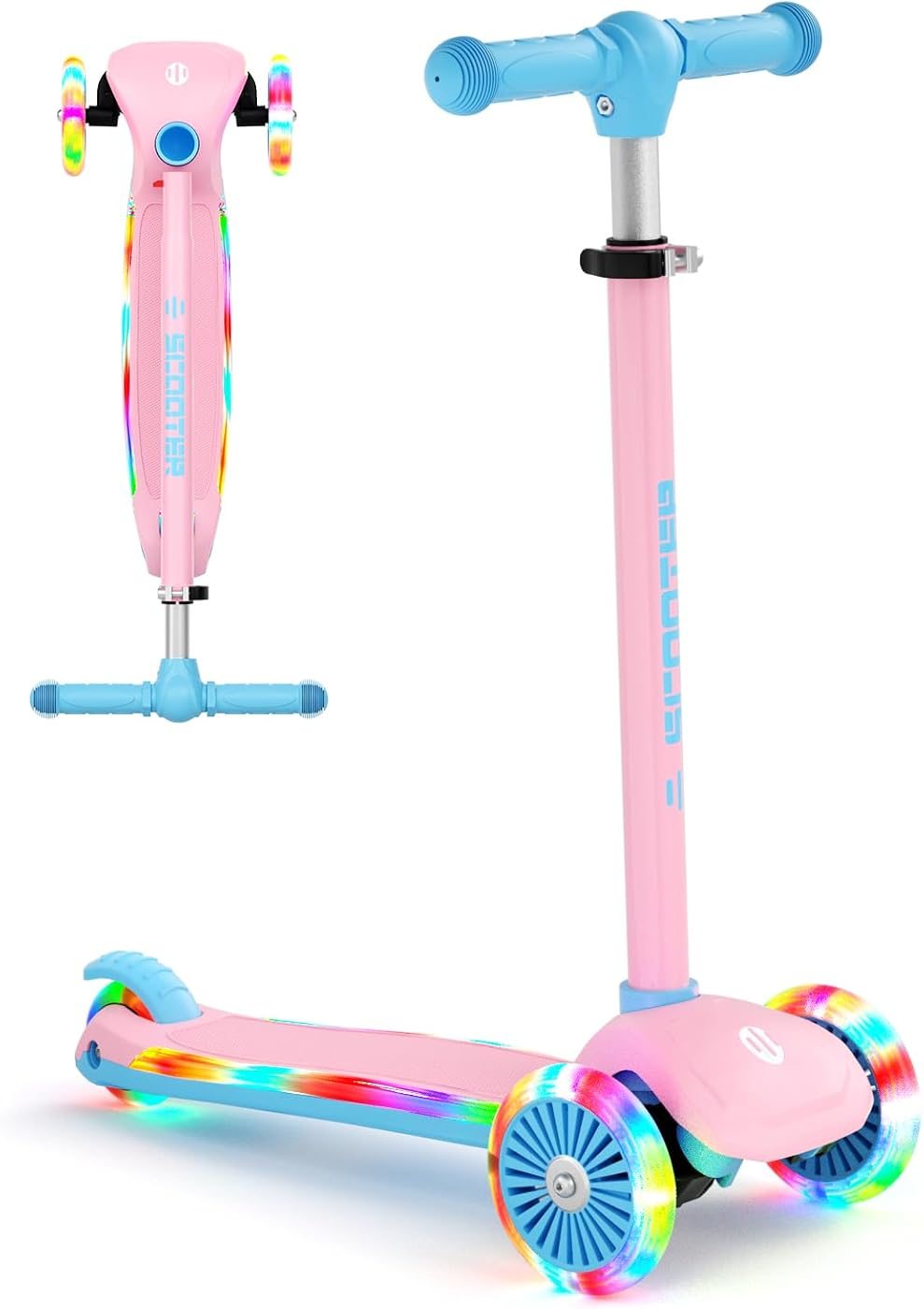 3-Wheel Scooter for Kids 2-8 — Pink