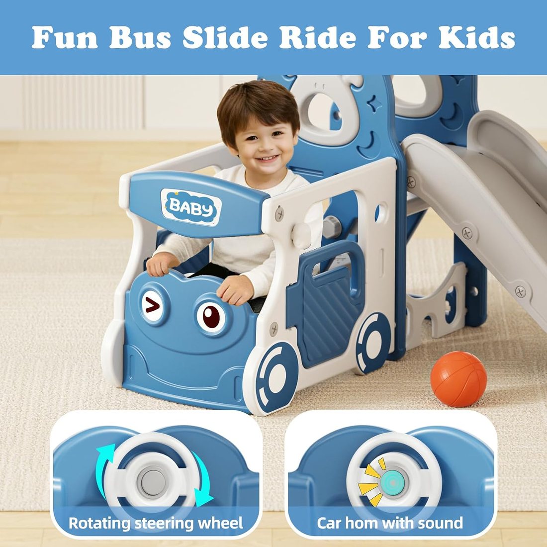 4 in 1 Toddler Slide, view 2