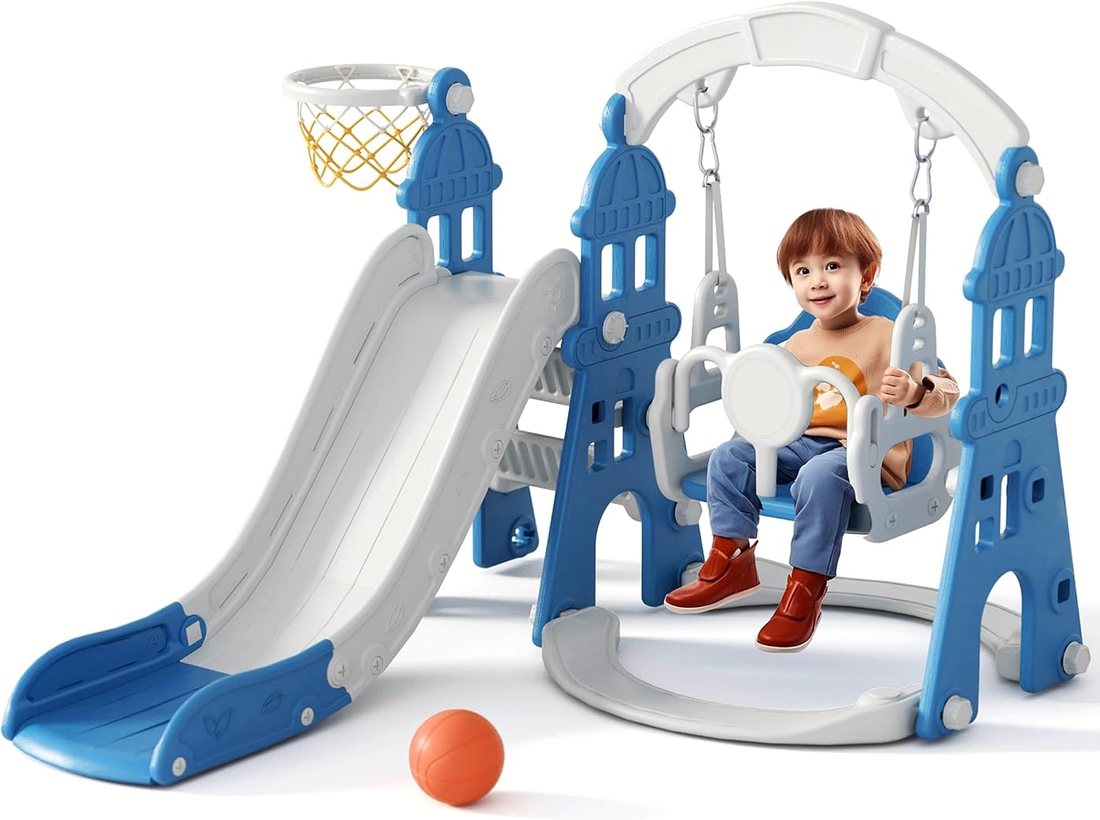 5-in-1 Toddler Slide and Swing Set