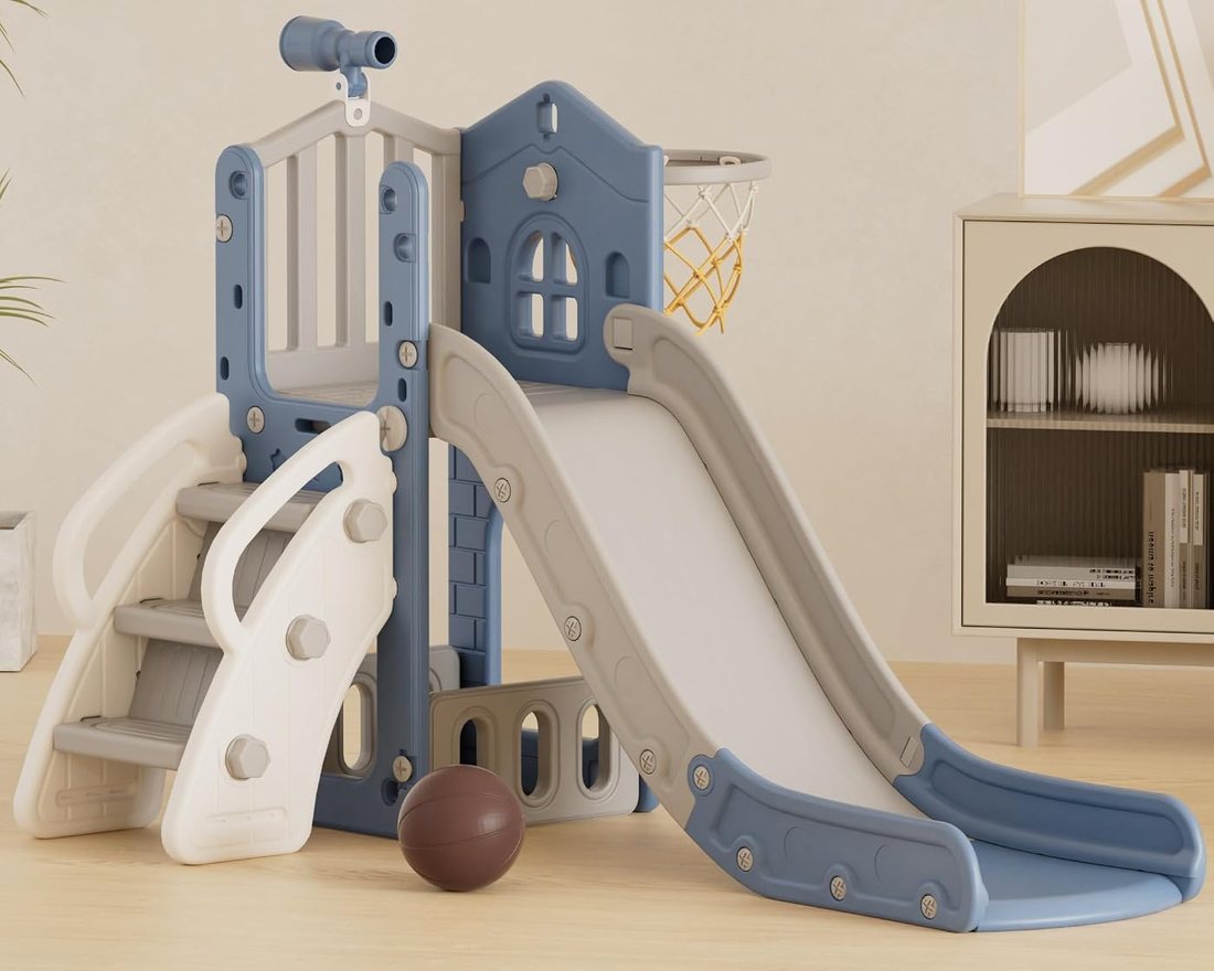 5 in 1 Toddler Slide, Kids Slide for Toddlers Age 1-3