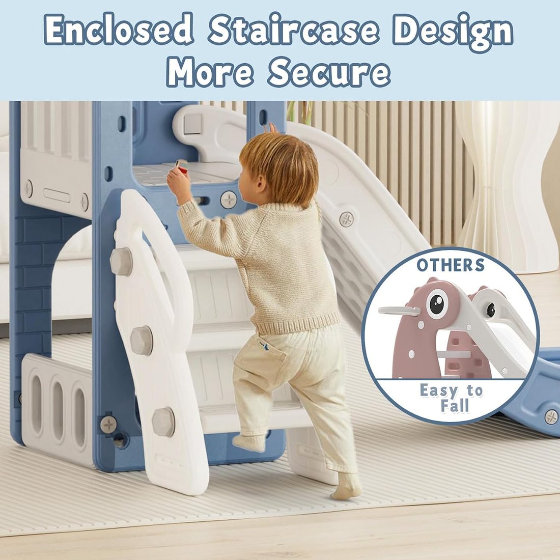 5 in 1 Toddler Slide, Kids Slide for Toddlers Age 1-3, view 4