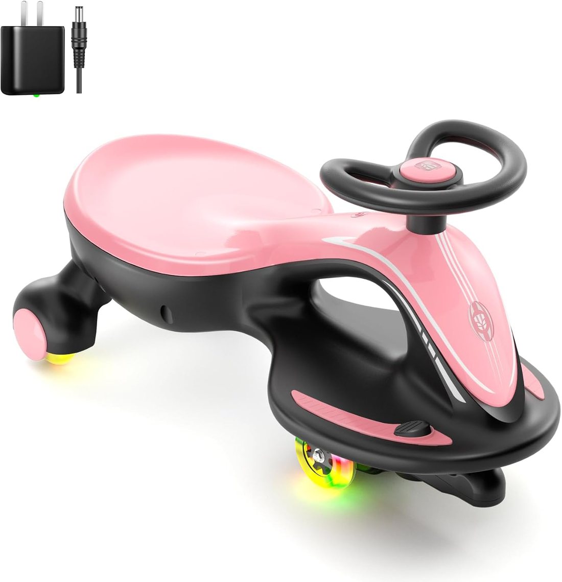 6V Electric Wiggle Car Ride On Toy — Pink