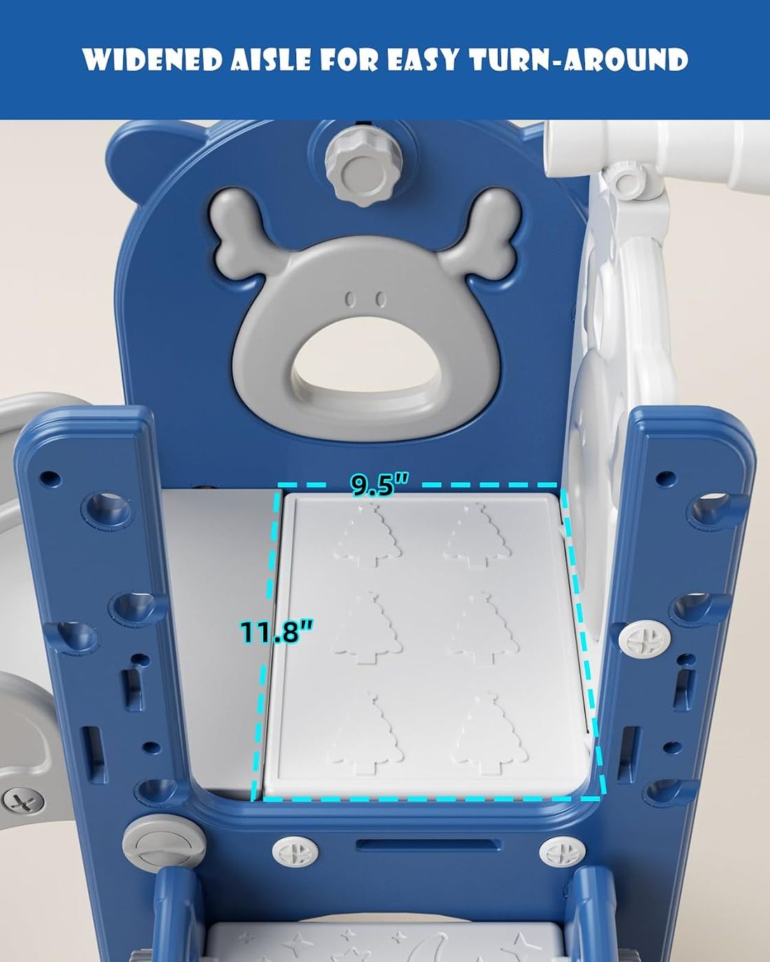 7 in 1 Toddler Slide — Blue Grey, view 4