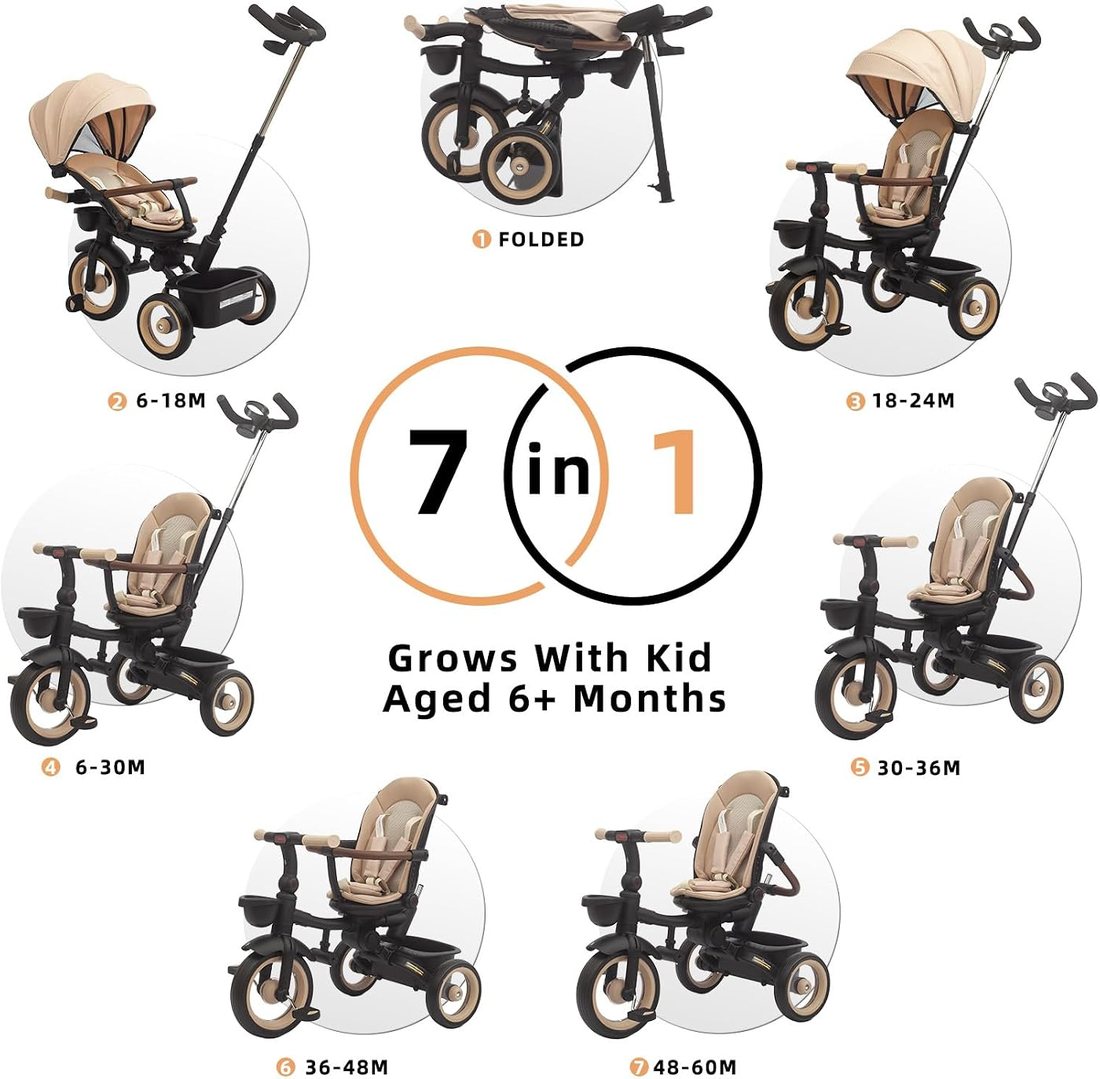 7‑in‑1 Tricycle Stroller, view 3