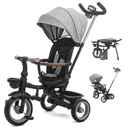 7‑in‑1 Tricycle Stroller, Grey