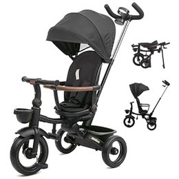 7‑in‑1 Tricycle Stroller, Black