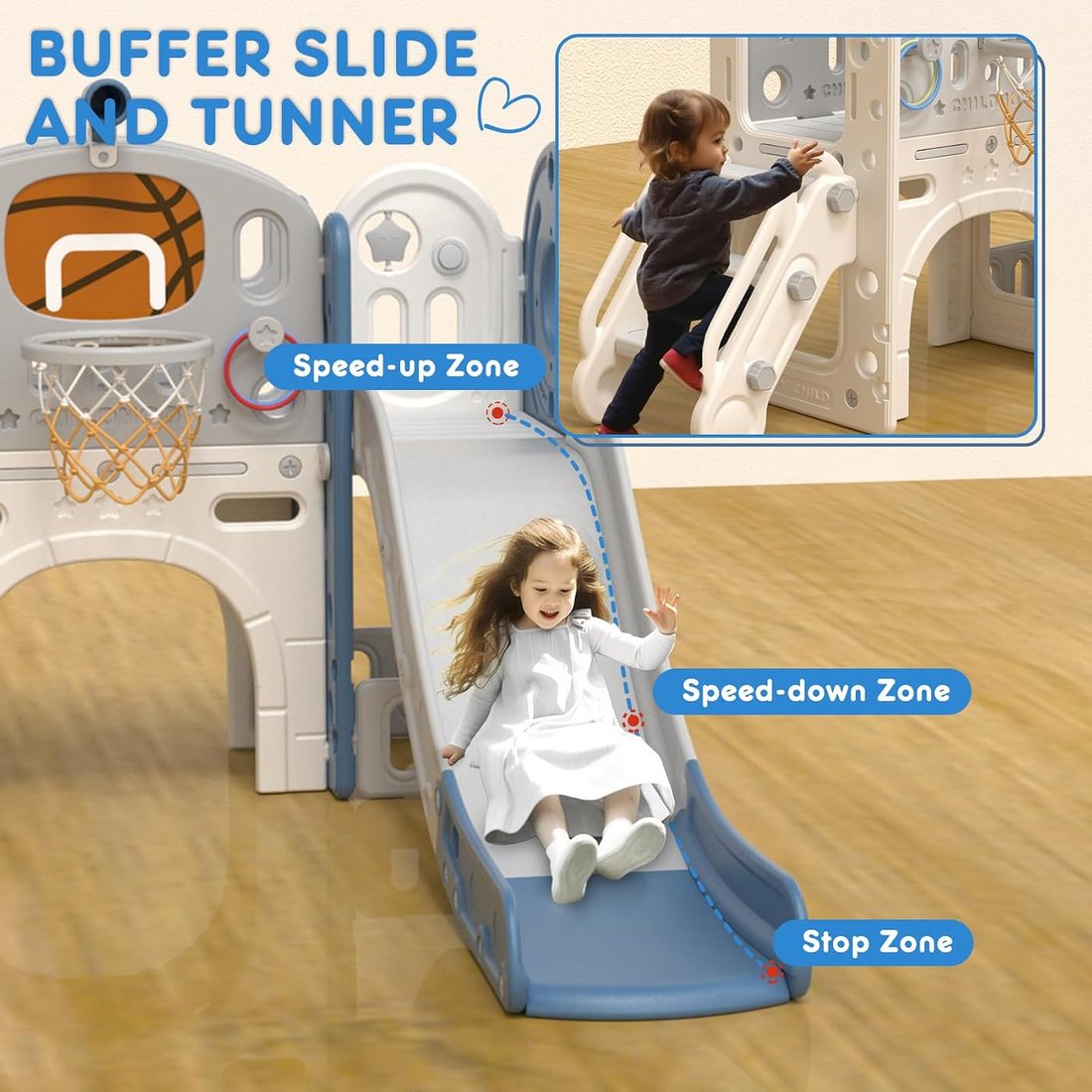 8 in 1 Toddler Slide Set — Ages 1-3, view 3