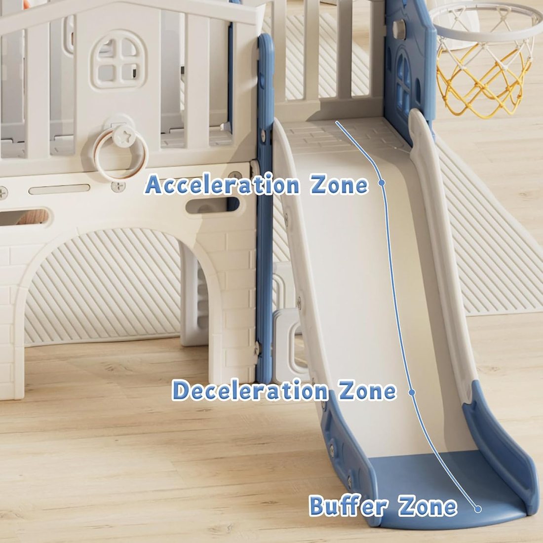9 in 1 Toddler Slide Set — Blue, view 4