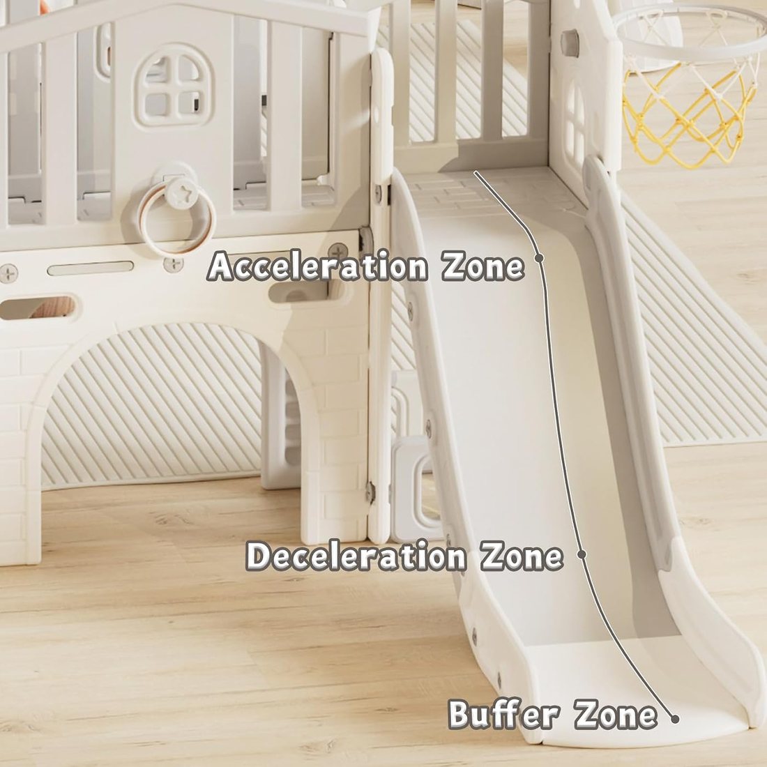 9 in 1 Toddler Slide Set — Grey, view 4
