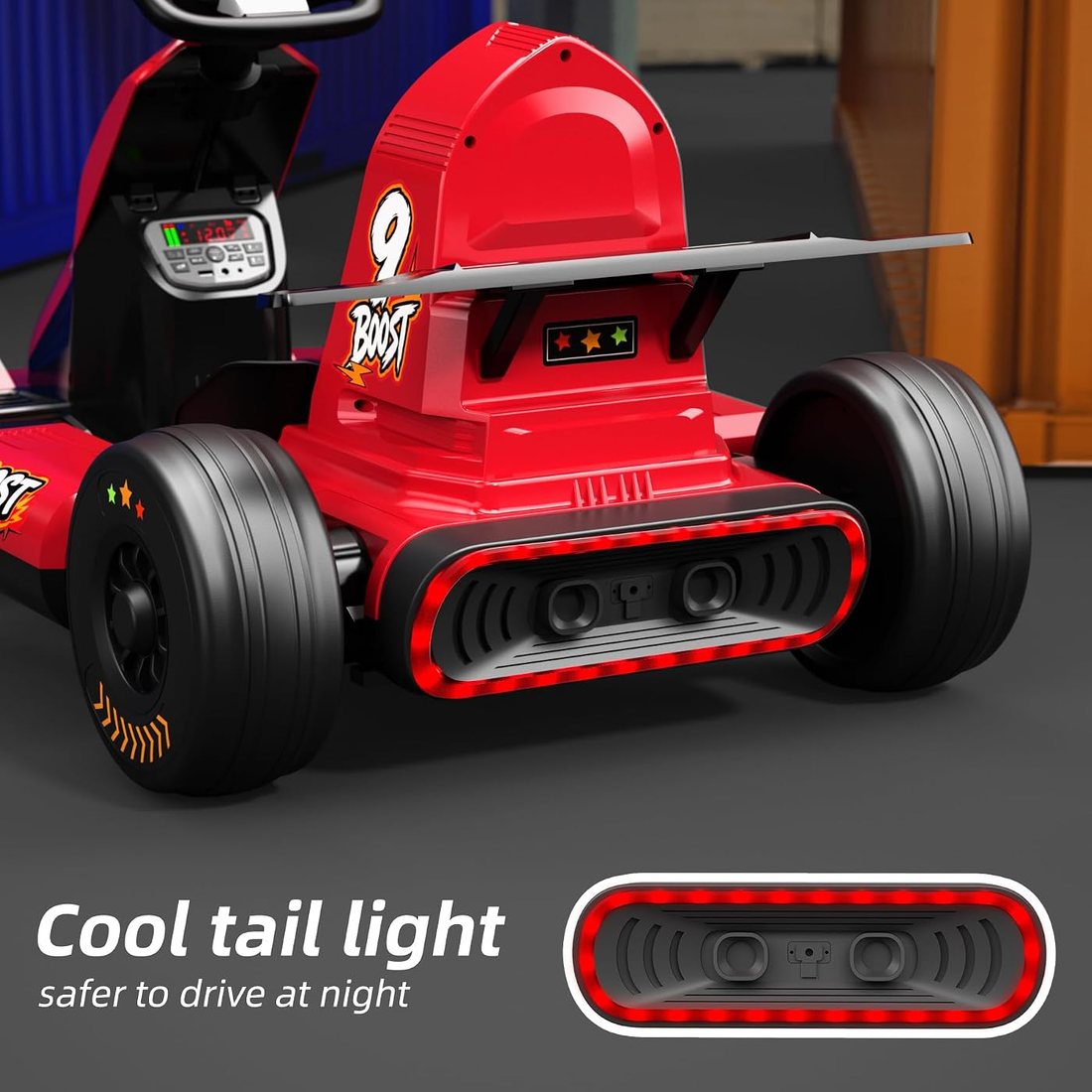 Electric Go Kart 12V Battery Powered Pedal Go Karts for Kids, view 3