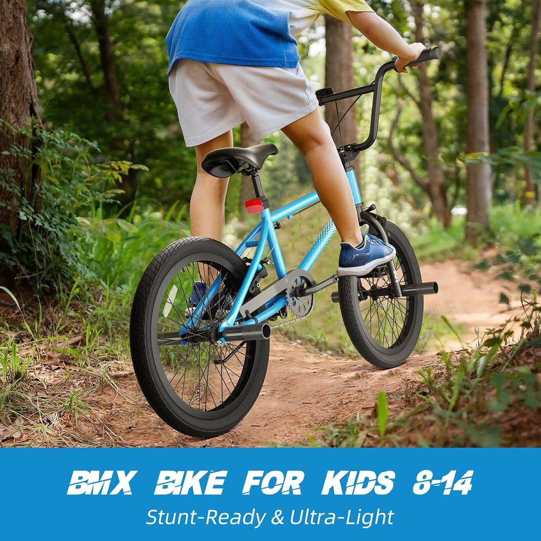 Freestyle BMX Bike — Blue 20 inch Ages 8-12, view 4