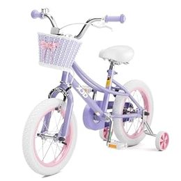 Girls Bike, 12/14/16/20 Inch Bicycle for 3-12 Years Old, Purple, 14 Inch