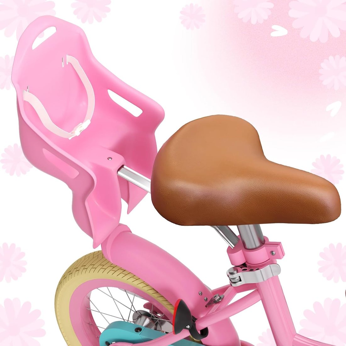 Girls Bike for Toddlers 3-9 — Flower Pink, view 4