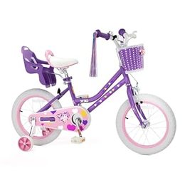 Girls Bike for Toddlers 3-9, Purple, 16 Inch With Training Wheels