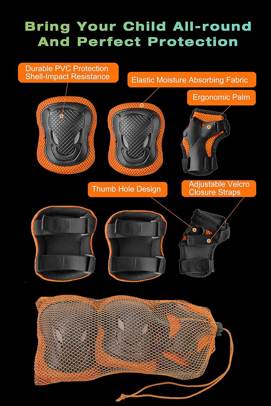 Kids Bike Helmet Set for 3-5-8-14 Years, view 4