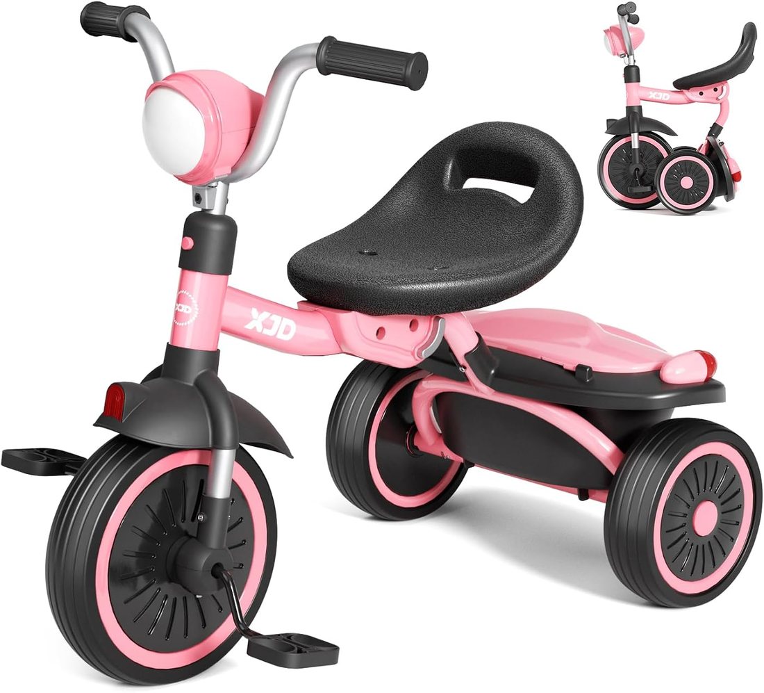 Toddler Tricycle, Foldable Toddler Bike with Pedals